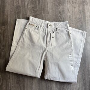 Calvin Klein White Denim Barrel Jean